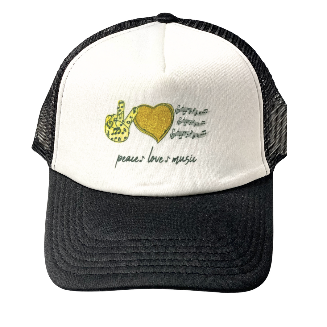 Peace Love Music hat