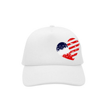 Load image into Gallery viewer, Distressed Grunge Heart-Shaped American Flag hat
