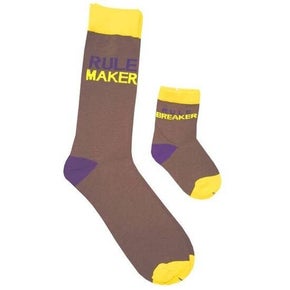 Daddy & Me Socks - Rule Maker and Rule Breaker - Gender Neutral for kid