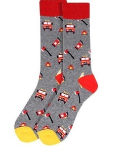 Firefighter Fire Truck Hero Socks