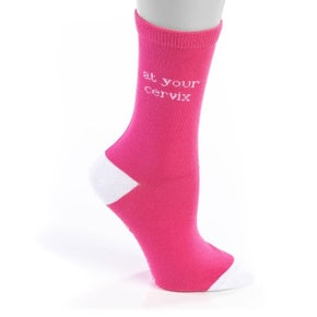 At Your Cervix Funny Nursing Socks