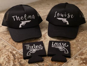 Thelma & Louise hat/coozie gift set