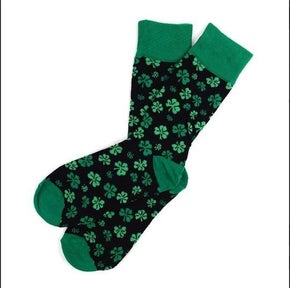 Lucky Clover St Patricks Day Wish Socks