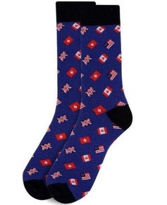 Global International Support Multicultural Flag Socks