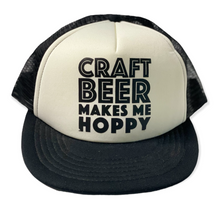 Load image into Gallery viewer, Craft Beer Makes Me Hoppy flat bill hat
