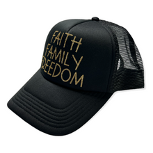 Load image into Gallery viewer, Faith Family Freedom full front hat
