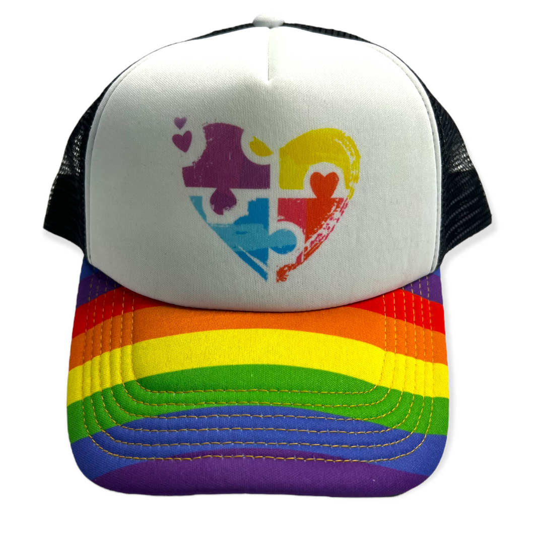 Autism Awareness Heart hat