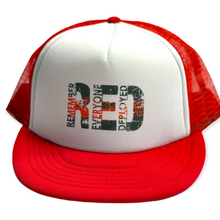 Load image into Gallery viewer, RED Remember Everyone Deployed Military Appreciation hat
