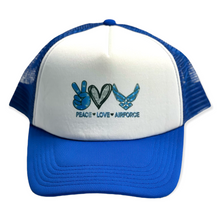 Load image into Gallery viewer, Peace Love Airforce hat
