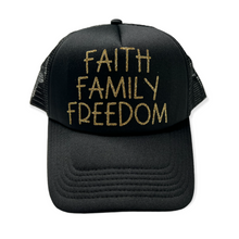 Load image into Gallery viewer, Faith Family Freedom full front hat
