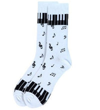 Load image into Gallery viewer, Piano Keys Music Man Socks
