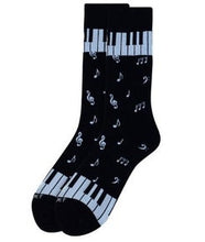 Load image into Gallery viewer, Piano Keys Music Man Socks
